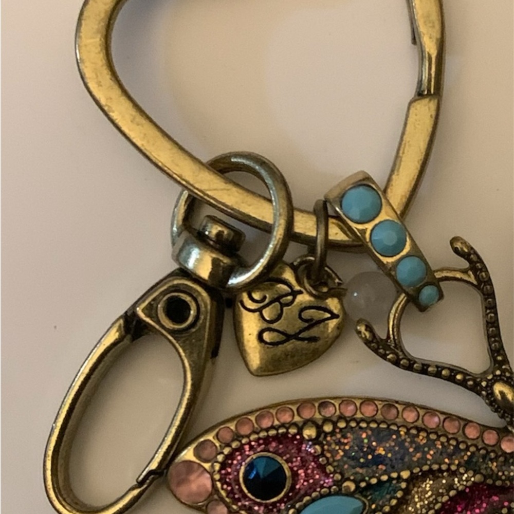 Betsey Johnson jeweled butterfly key fob or bag charm. NWT - Picture 4 of 6